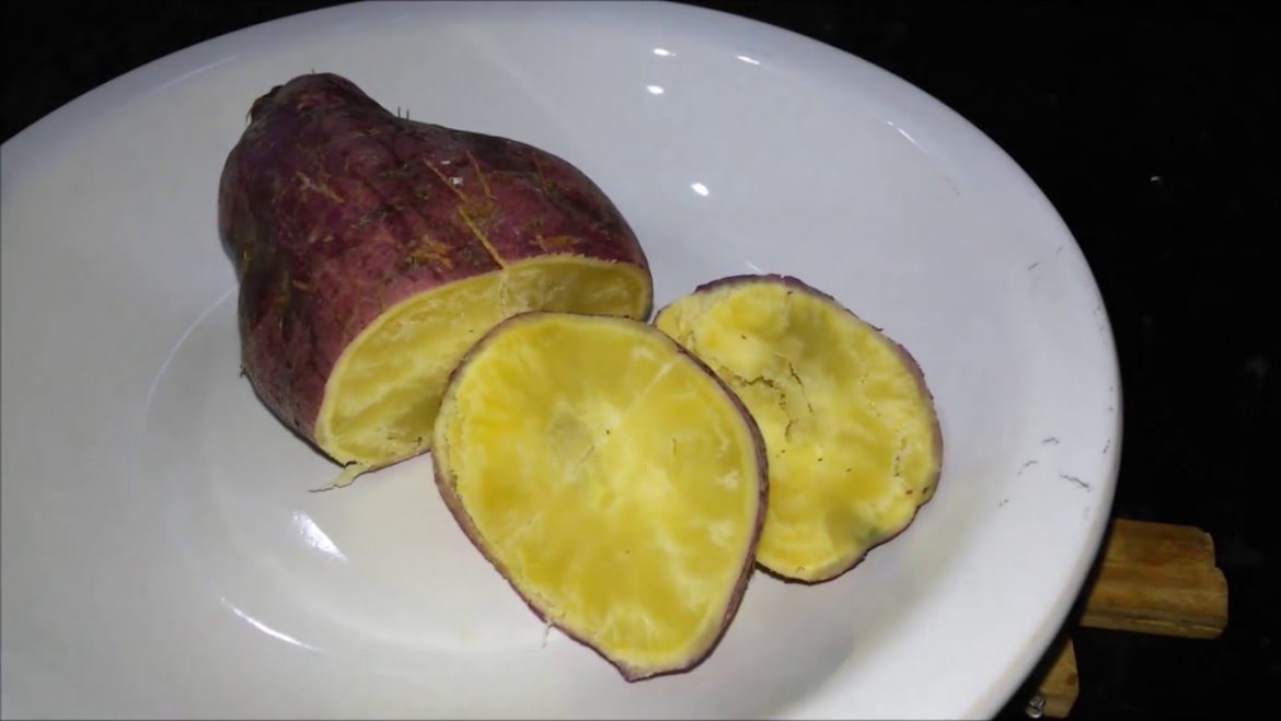 Batata doce em pedaços