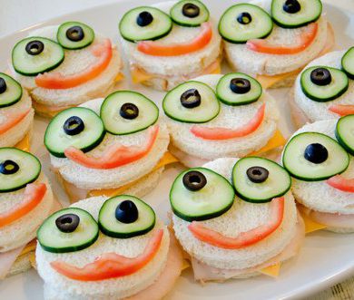 Canapés com carinhas