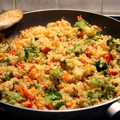 Couscous marroquino com legumes