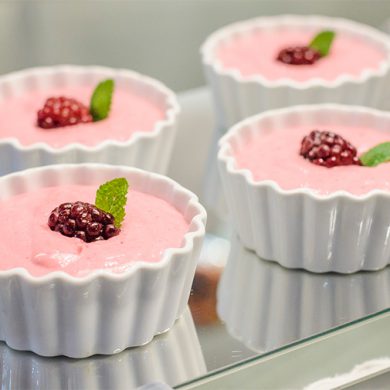 Mousse de frutas vermelhas