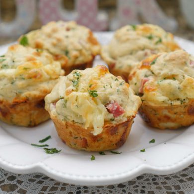 Muffins de presunto e milho