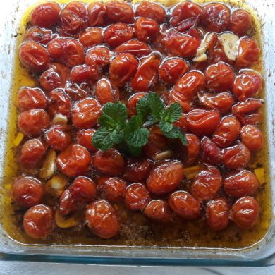 Tomatinhos ao forno