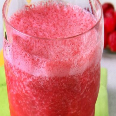 Vitamina de framboesa com manga